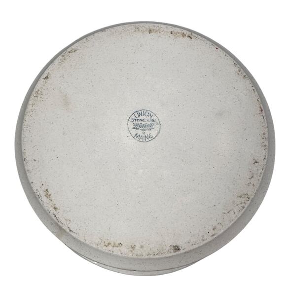 Union Stoneware of Maine Baking Dish 8" White Vegetable Blueberry Round Pottery - Picture 6 of 11